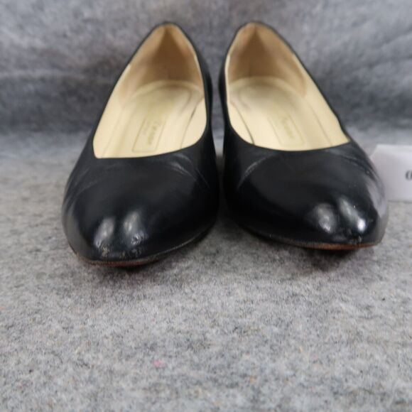 Evan Picone Shoes Womens 7.5 Pumps Classic Leather Vintage Black Slip On Formal - Picture 4 of 16